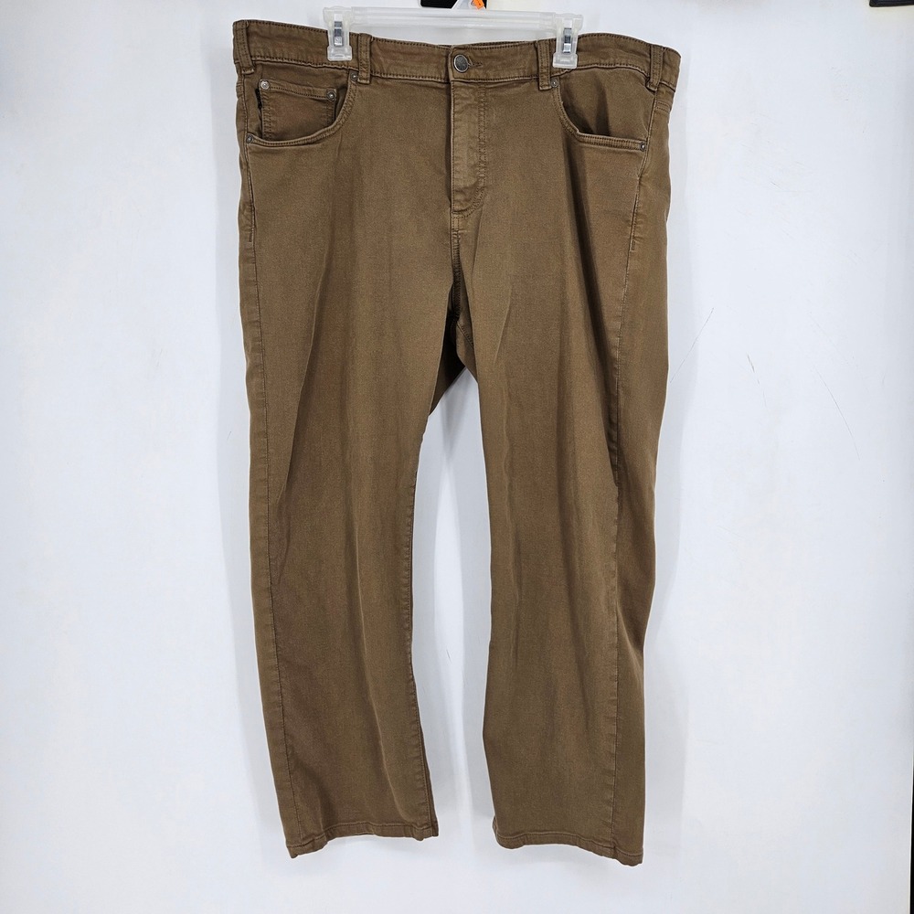 DL1961 Jeans Mens 40x32 Russell Slim Straight Fit Pants Stretch Droit Tan Khakis
